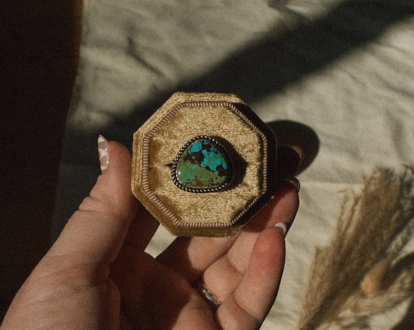 Old Stock Nevada Turquoise Ring Sz9.75