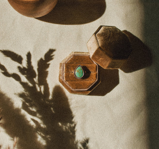 Iron Mountain Turquoise Ring Sz 4.5
