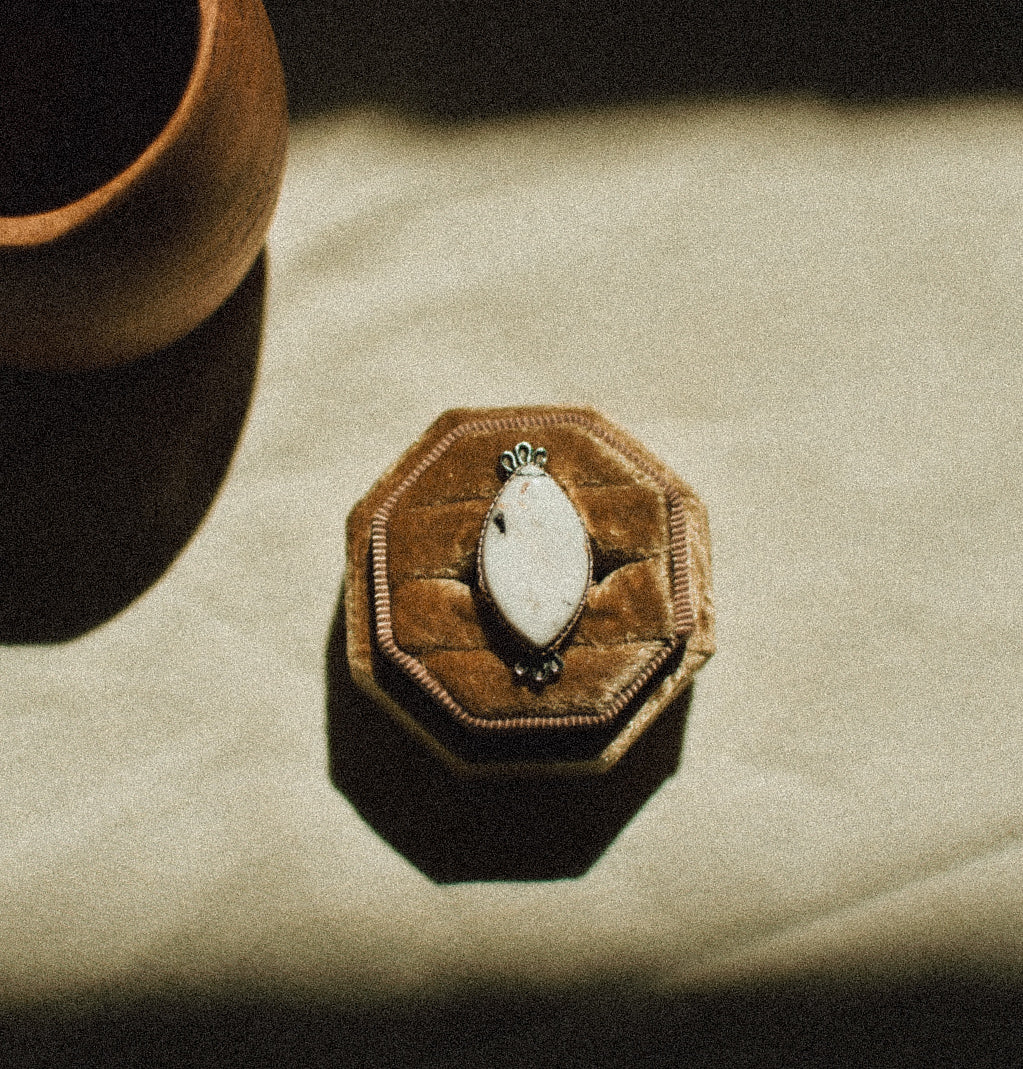 White Buffalo Ring sz 5
