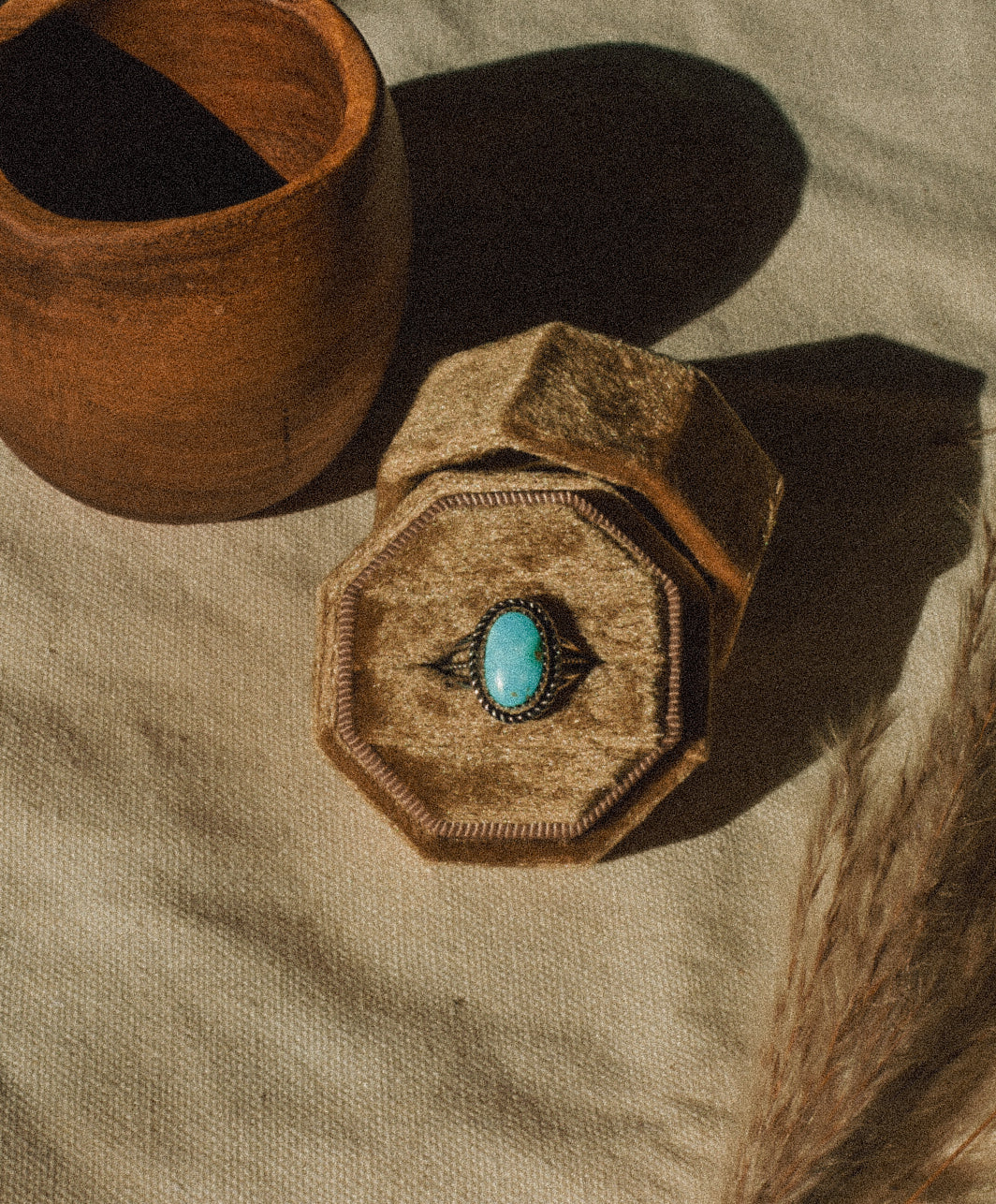 Old Stock Nevada Turquoise Ring Sz7