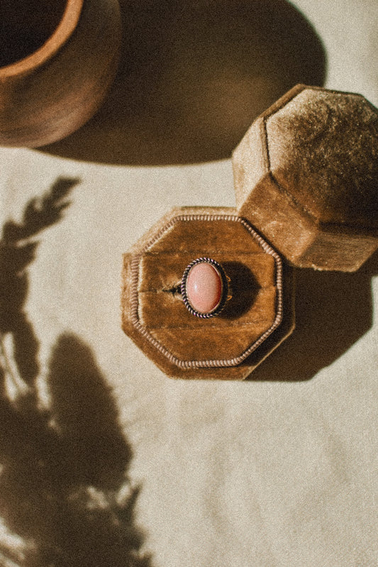 Pink Conch Shell Ring sz4